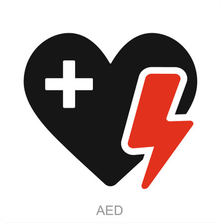 AED and trade icon conceptのイラスト素材