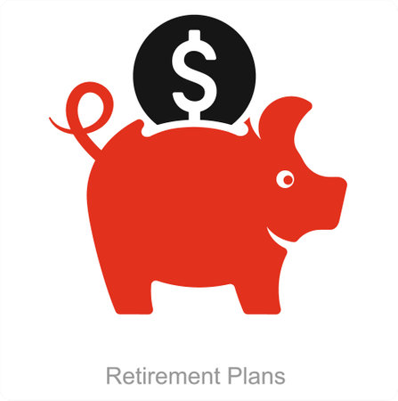 Retirement Plans and funds icon conceptのイラスト素材