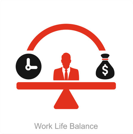 Work Life Balance icon conceptのイラスト素材