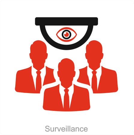 Surveillance and cctv icon conceptのイラスト素材