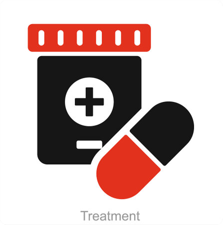 Treatment and dose icon conceptのイラスト素材