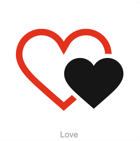 Love and heart icon conceptのイラスト素材