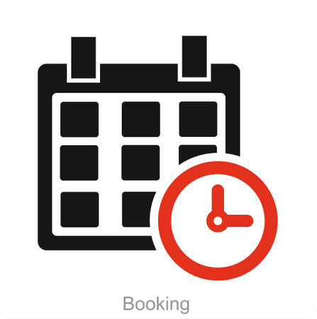 Booking and date icon conceptのイラスト素材