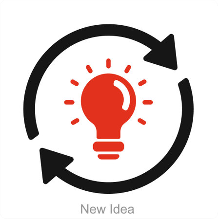 New Idea and idea icon conceptのイラスト素材