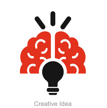 Creative Idea and idea icon conceptのイラスト素材