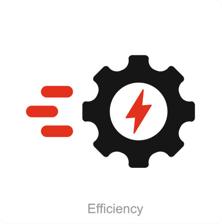 Efficiency and productivity icon conceptのイラスト素材