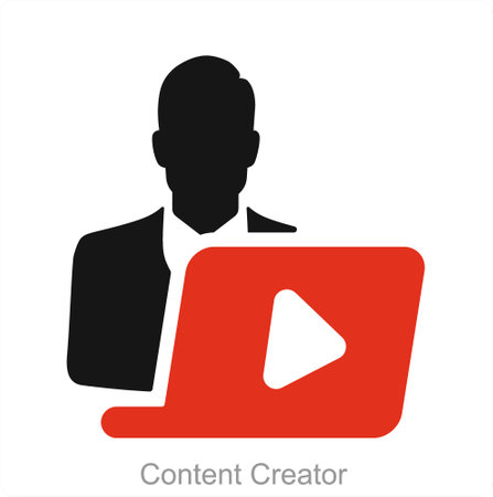 Content Creator and artist icon conceptのイラスト素材