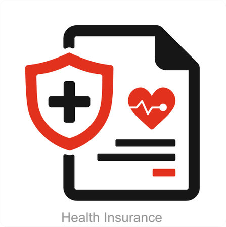 Health Insurance and health icon conceptのイラスト素材