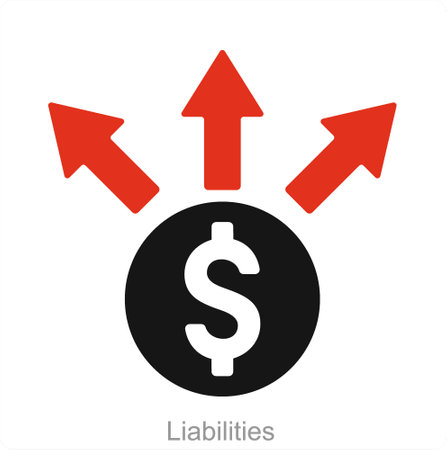 Liabilities and money icon conceptのイラスト素材