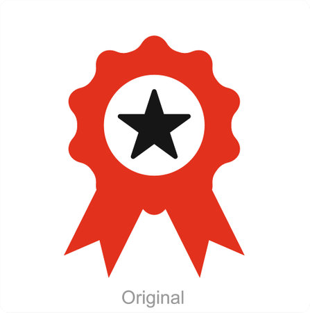 Original and badge icon conceptのイラスト素材