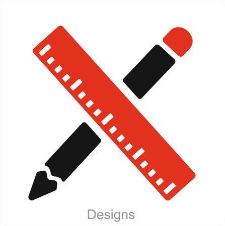 Designs and tools icon conceptのイラスト素材
