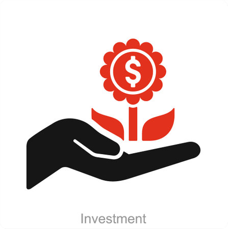 Investment and money icon conceptのイラスト素材