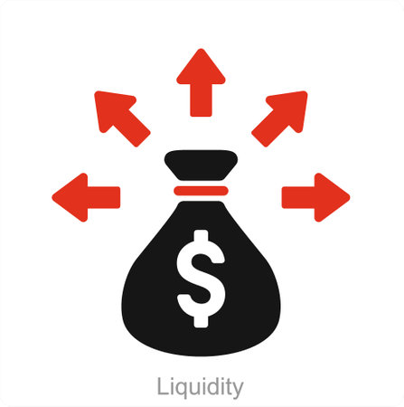 Liquidity and funds icon conceptのイラスト素材