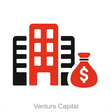 Venture Capital and coin icon conceptのイラスト素材
