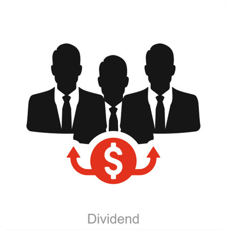 Dividend and rate icon conceptのイラスト素材