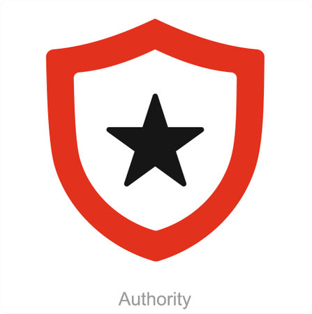Authority and shield icon conceptのイラスト素材