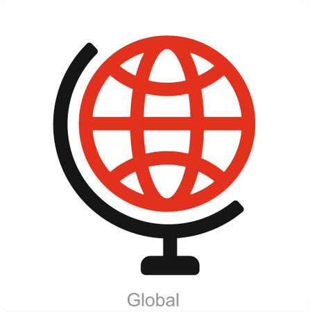 Global and earth icon conceptのイラスト素材