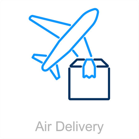 Air Delivery and cargo icon conceptのイラスト素材