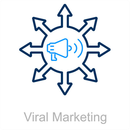 Viral Marketing and advertisement icon conceptのイラスト素材