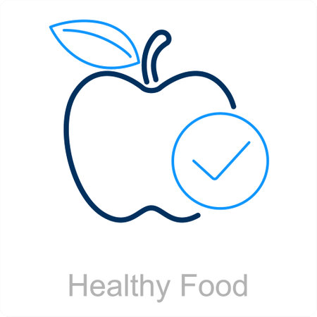 Healthy Food and healthy icon conceptのイラスト素材