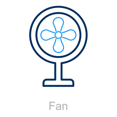 Fan and desk fan icon conceptのイラスト素材