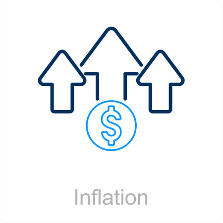 Inflation and money icon conceptのイラスト素材
