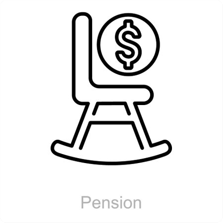 Pension and retirement plans icon conceptのイラスト素材