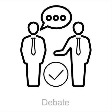 Debate and discuss icon conceptのイラスト素材