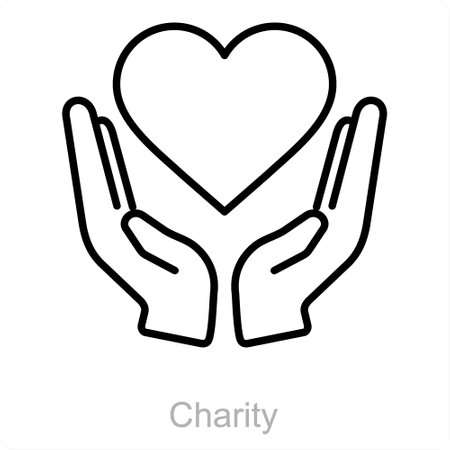 Charity and donate icon conceptのイラスト素材