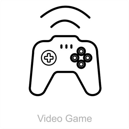 Video Game and pla icon conceptのイラスト素材