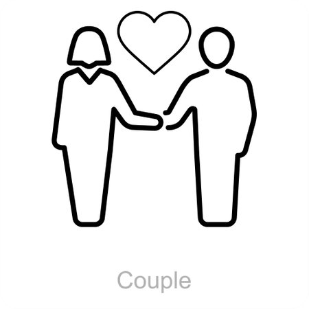 Couple and lovely couple icon conceptのイラスト素材