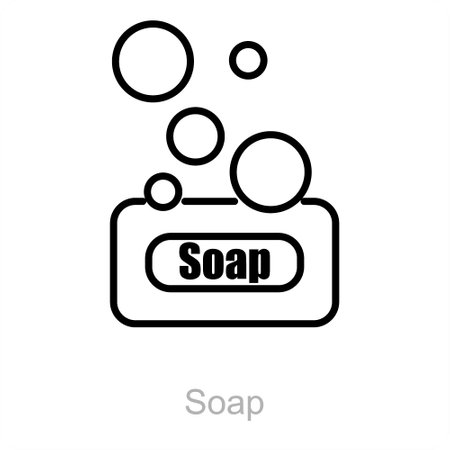Soap and cleaning icon conceptのイラスト素材