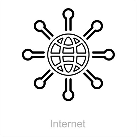 Internet and domain icon conceptのイラスト素材