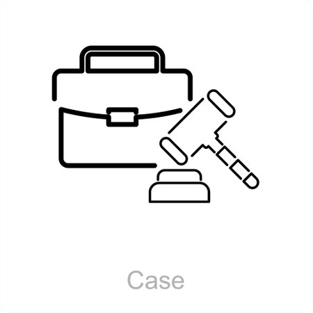 Case and office bag icon conceptのイラスト素材