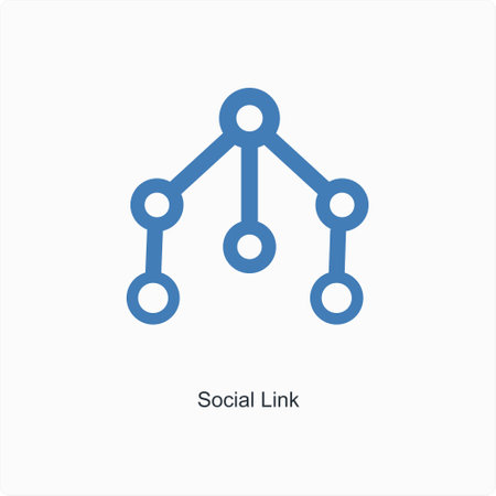 social link and connection icon conceptのイラスト素材