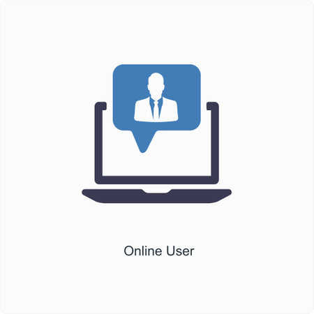 online user and account icon conceptのイラスト素材