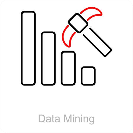 Data Mining and data icon conceptのイラスト素材