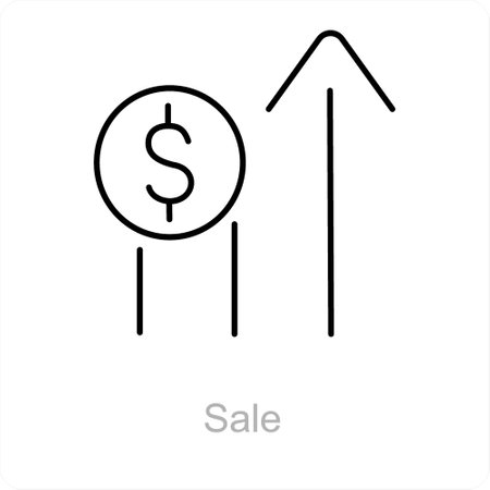 Sale and growth icon conceptのイラスト素材
