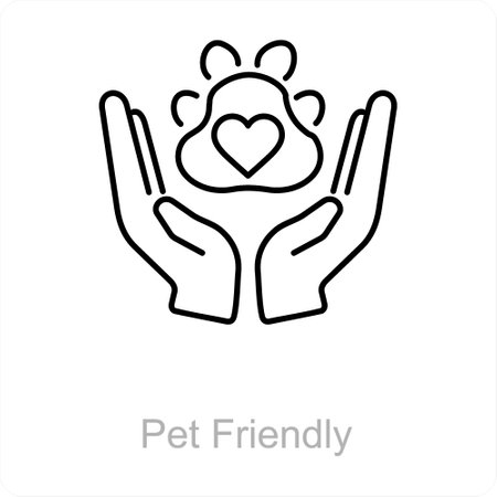 Pet Friendly and allowed icon conceptのイラスト素材