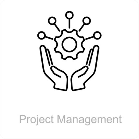 Project management and management icon conceptのイラスト素材