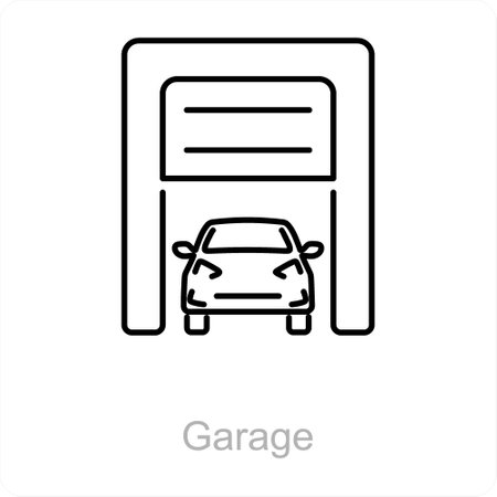 Garage and storage icon conceptのイラスト素材
