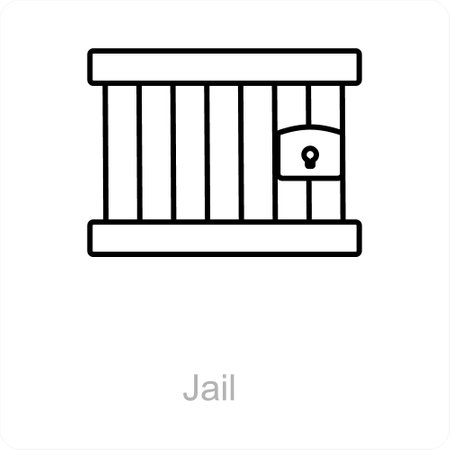 Jail and prison icon conceptのイラスト素材