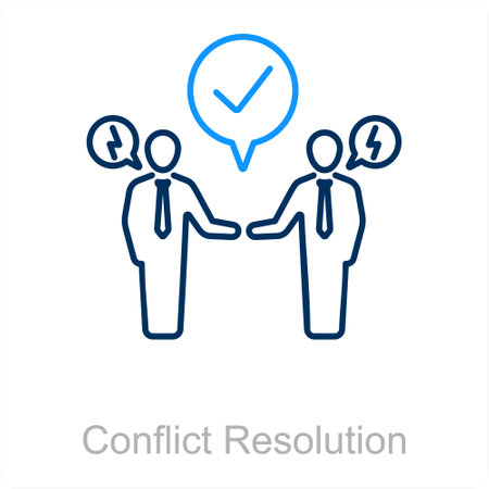 Conflict Resolution and violence icon conceptのイラスト素材