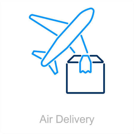 Air Delivery and cargo icon conceptのイラスト素材