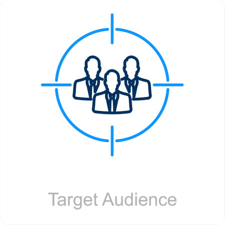 Target Audience and target icon conceptのイラスト素材