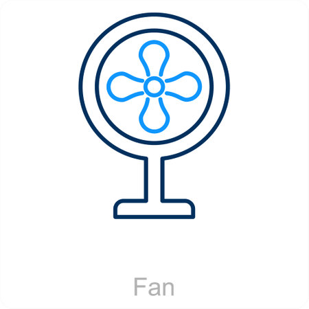 Fan and desk fan icon conceptのイラスト素材