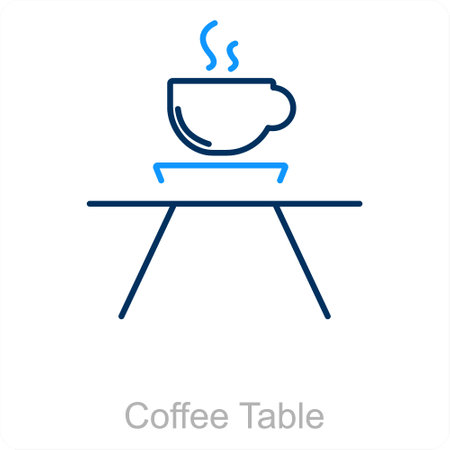 Coffee Table and desk icon conceptのイラスト素材