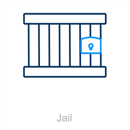 Jail and prison icon conceptのイラスト素材