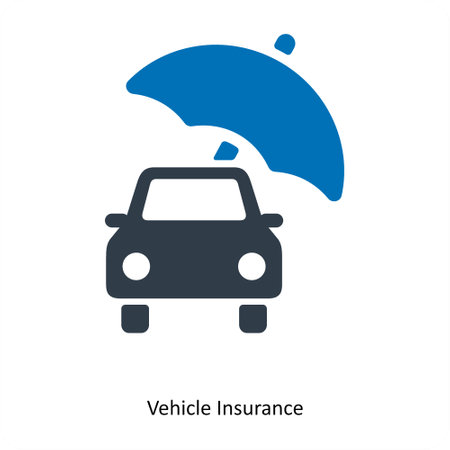 Vehicle Insuranceand insurance icon conceptのイラスト素材
