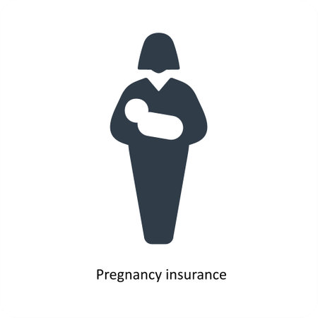 Pregnancy insuranceand insurance icon conceptのイラスト素材